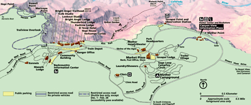 Parking - South Rim Visitor Center and Village - Grand Canyon National Park  (U.S. National Park Service)