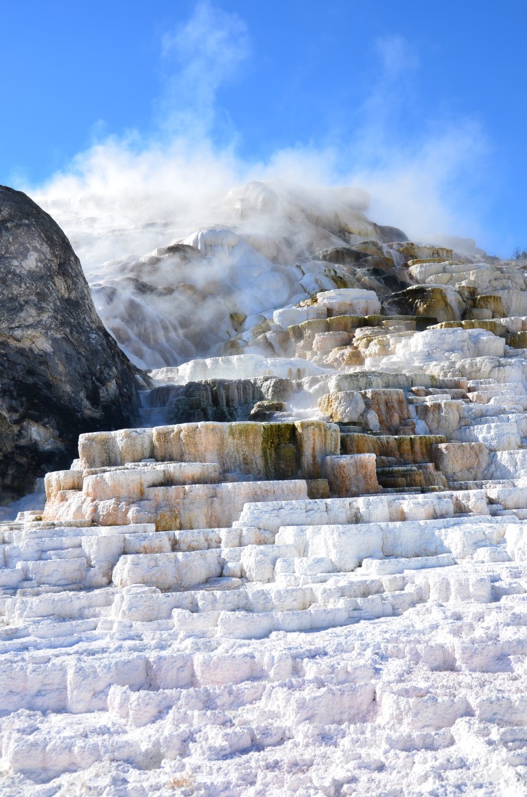 Our National Parks » Mammoth Hot Springs offers vivid displays