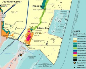 Map of The Biscayne National Park